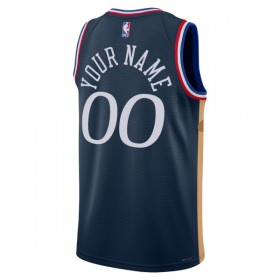 NBA Philadelphia 76ers Trikot Personalisierung Nike 2025-26 City Edition Navy Swingman - Herren